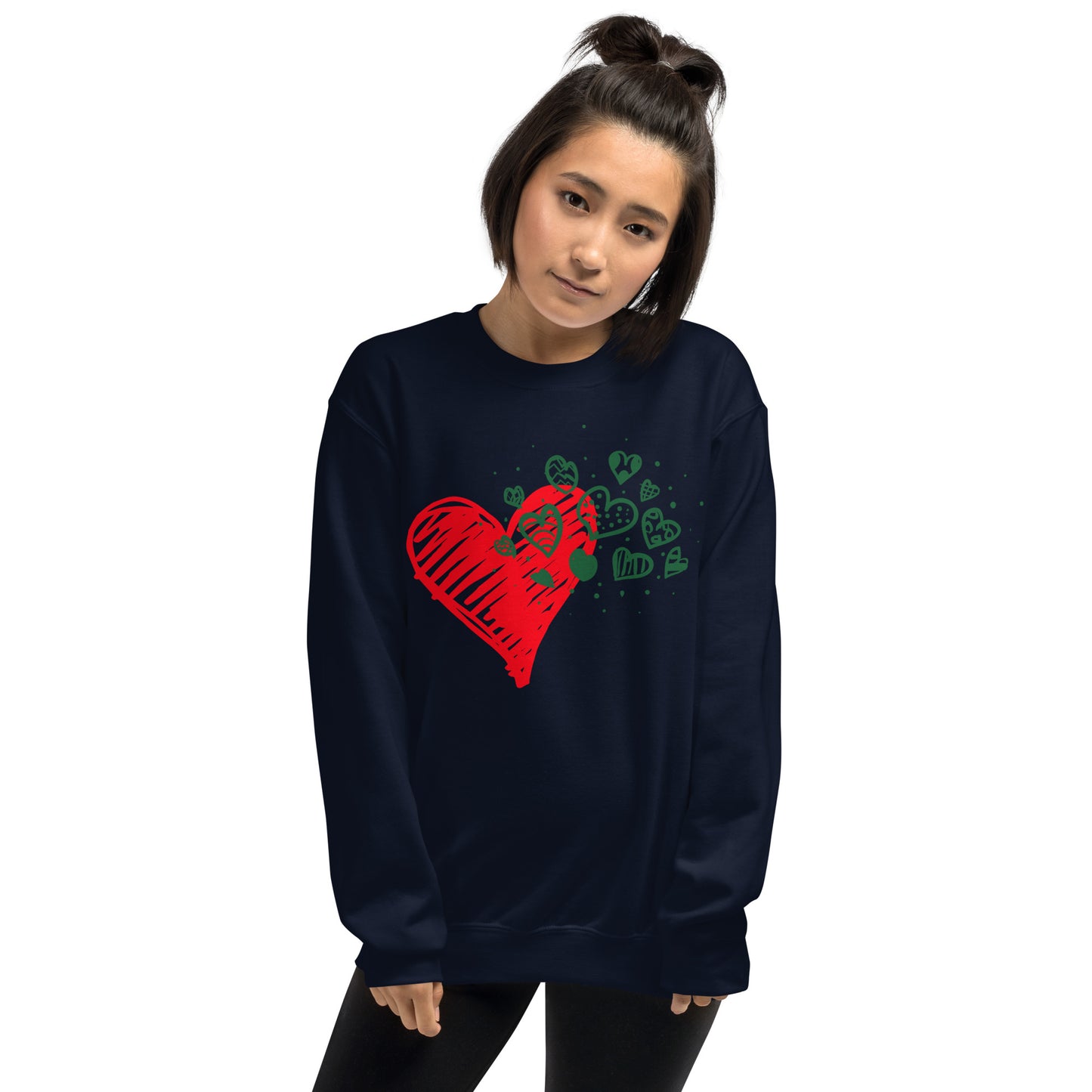 Sweetheart Hearts Unisex Crew Neck Sweatshirt TeeSpect