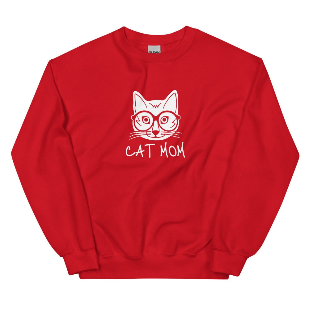 Cat Mom Unisex Crew Neck Sweatshirt TeeSpect
