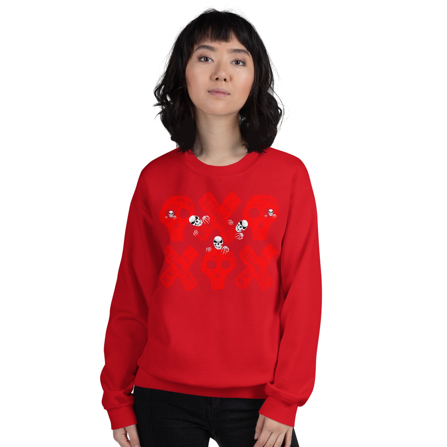 Spooky Show Peek-A-Boo Halloween Ghouls Unisex Crew Neck Sweatshirt TeeSpect