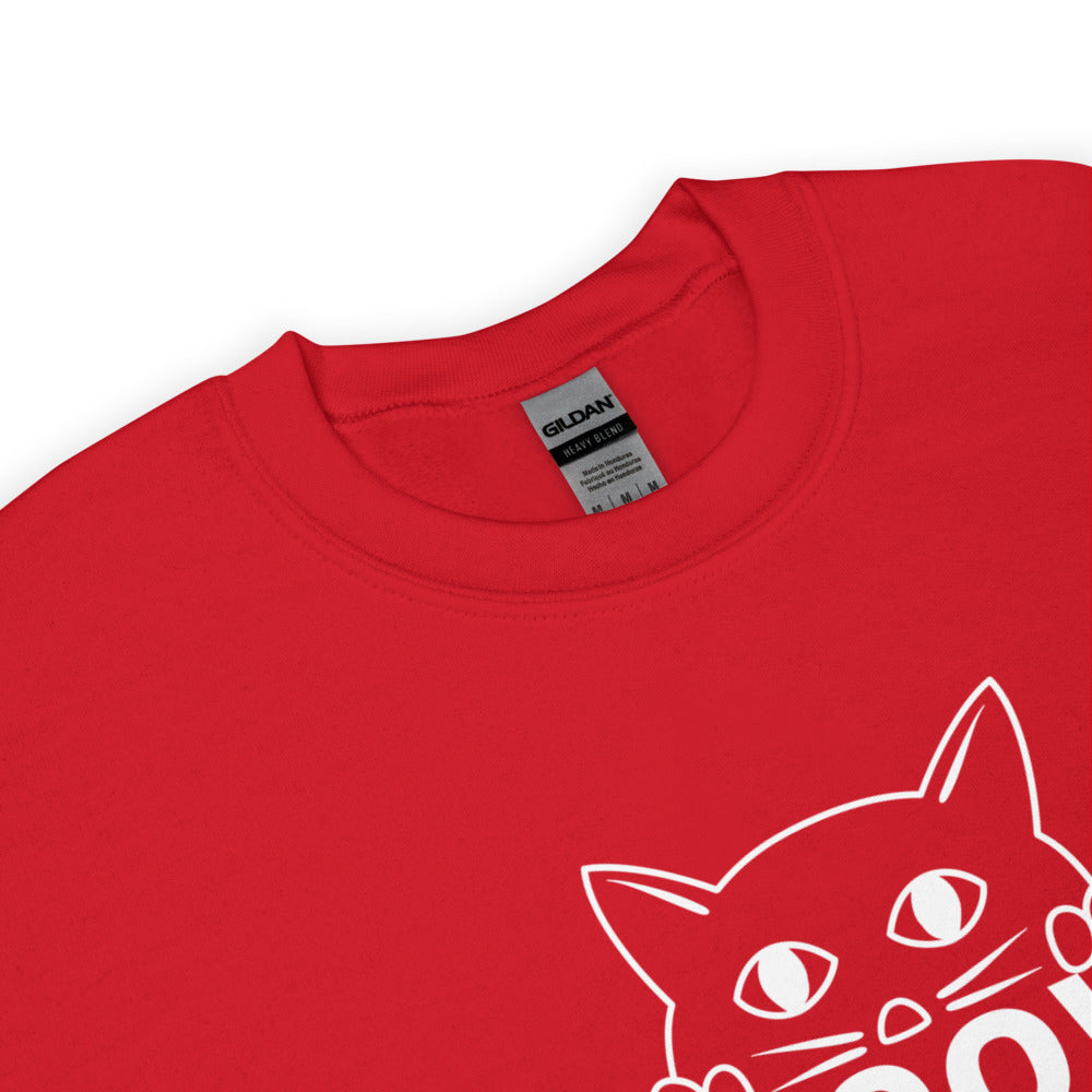 Cat Face Meow Warm, Soft Feel, Pre-Shrunk Classic Fit Crew Neck Sweatshirt TeeSpect