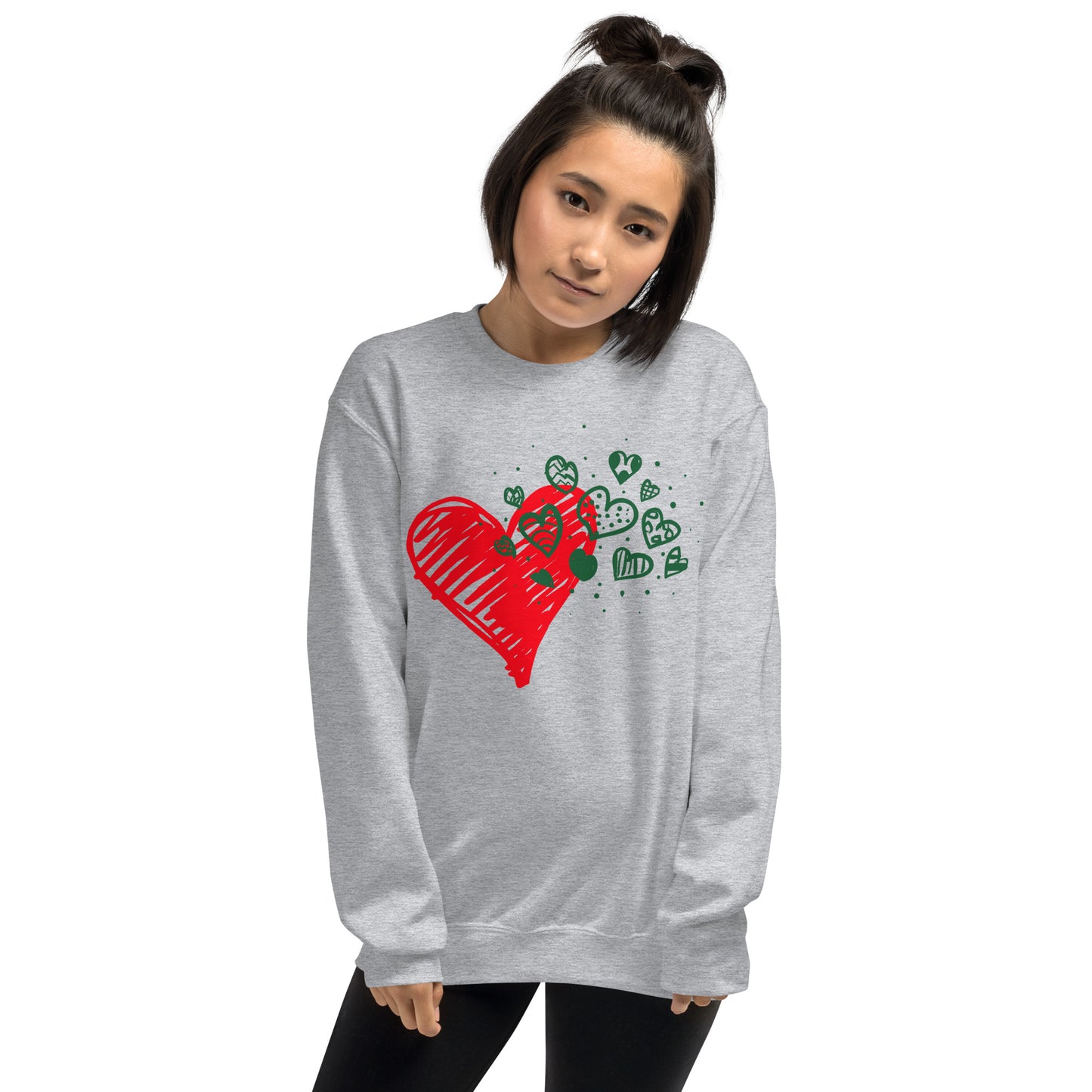 Sweetheart Hearts Unisex Crew Neck Sweatshirt TeeSpect