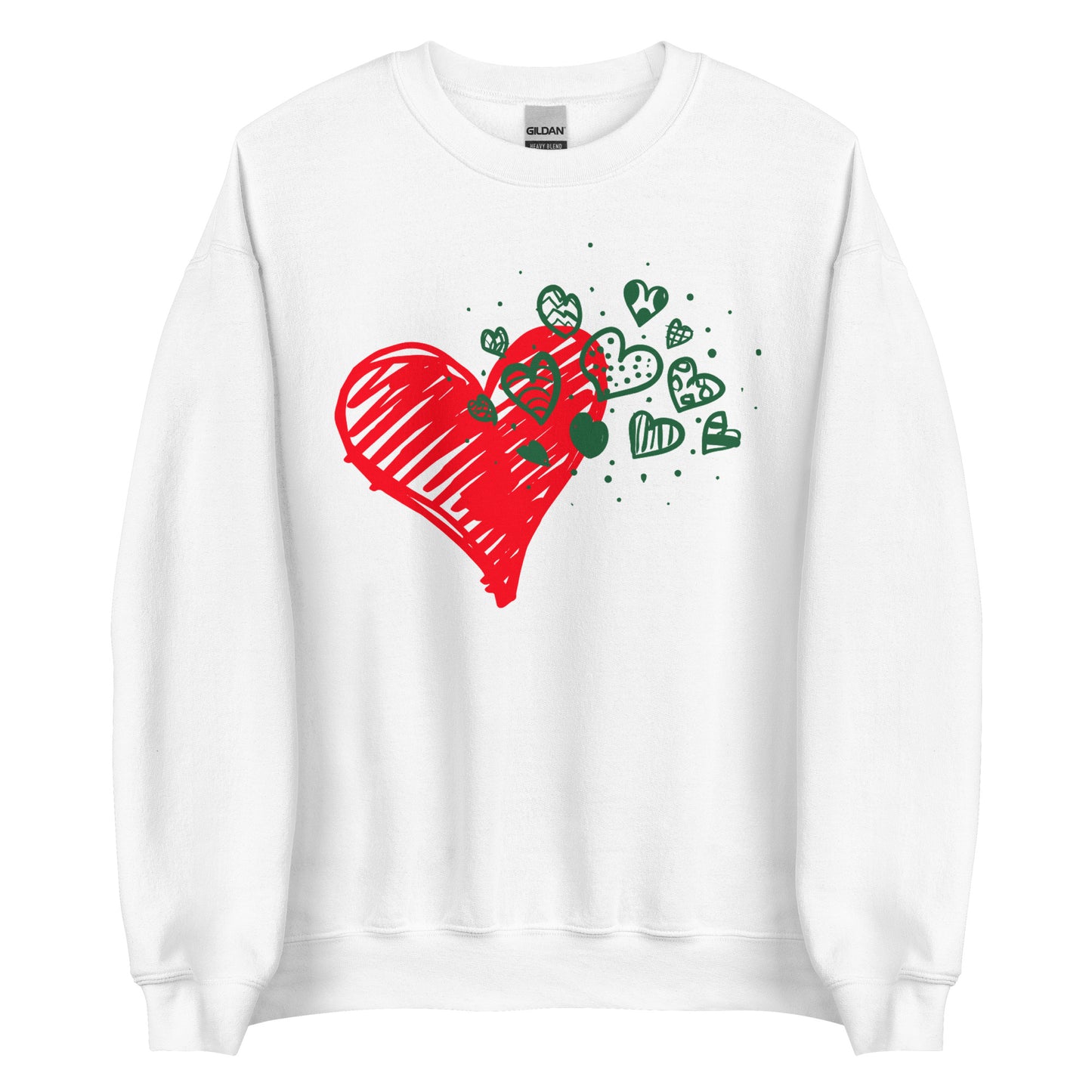 Sweetheart Hearts Unisex Crew Neck Sweatshirt TeeSpect