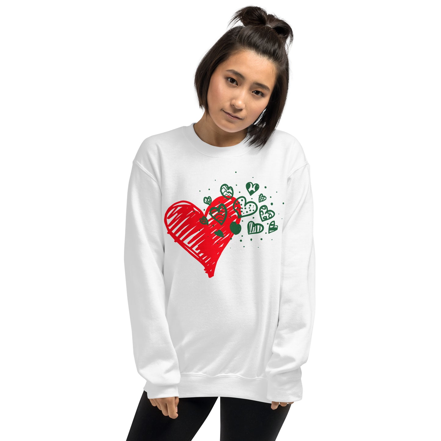 Sweetheart Hearts Unisex Crew Neck Sweatshirt TeeSpect