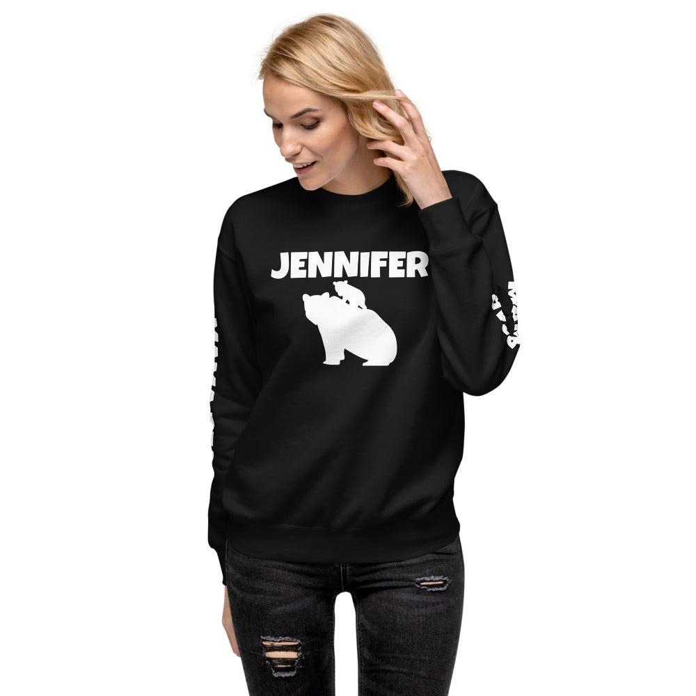 Custom Name Bold Mama Bear Personalized Unisex Fleece Pullover | Cotton Heritage M2480 TeeSpect