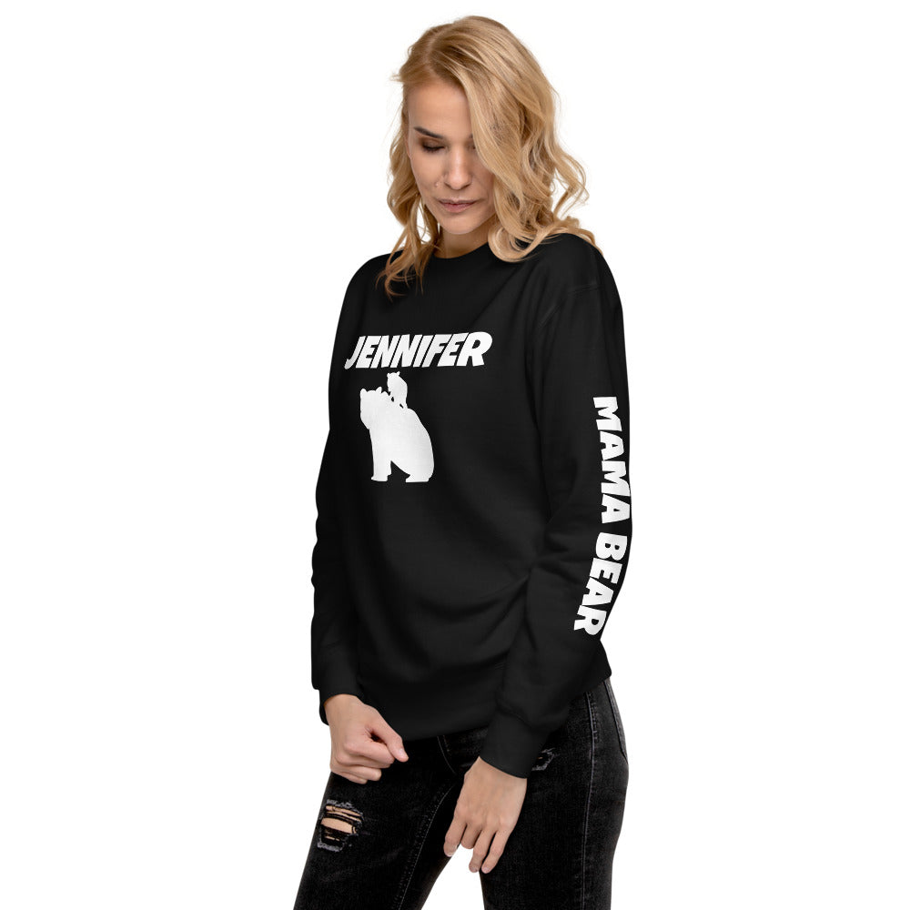 Custom Name Bold Mama Bear Personalized Unisex Fleece Pullover | Cotton Heritage M2480 TeeSpect