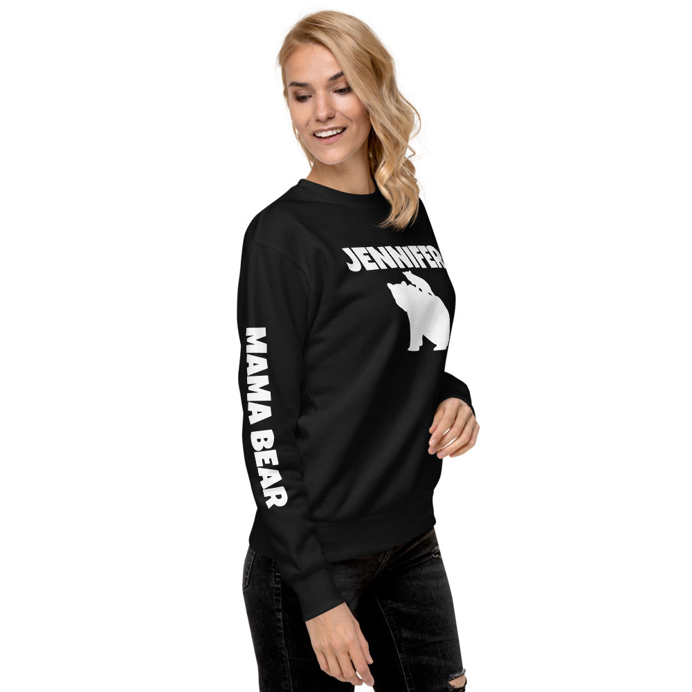 Custom Name Bold Mama Bear Personalized Unisex Fleece Pullover | Cotton Heritage M2480 TeeSpect