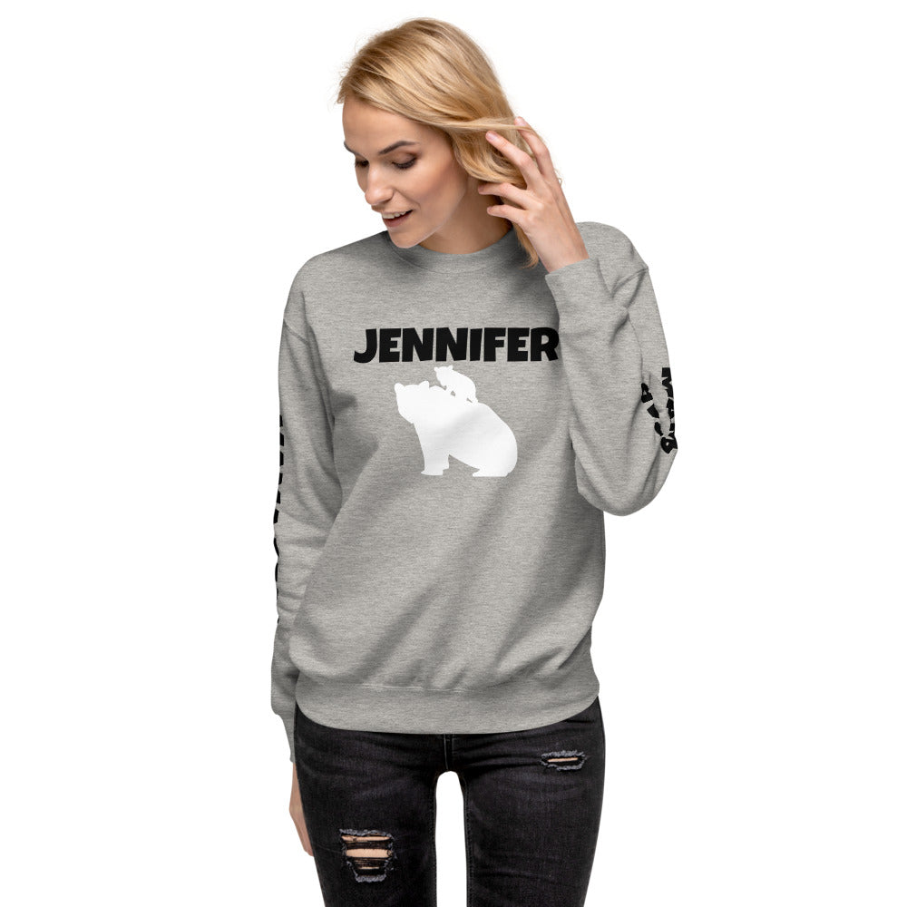 Custom Name Bold Mama Bear Personalized Unisex Fleece Pullover | Cotton Heritage M2480 TeeSpect