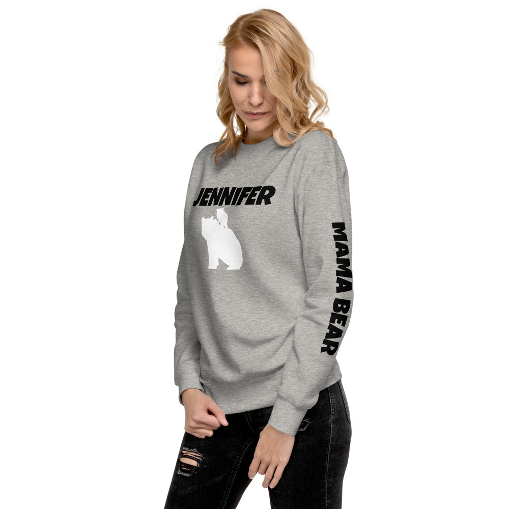 Custom Name Bold Mama Bear Personalized Unisex Fleece Pullover | Cotton Heritage M2480 TeeSpect