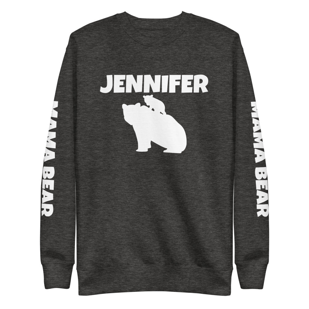 Custom Name Bold Mama Bear Personalized Unisex Fleece Pullover | Cotton Heritage M2480 TeeSpect