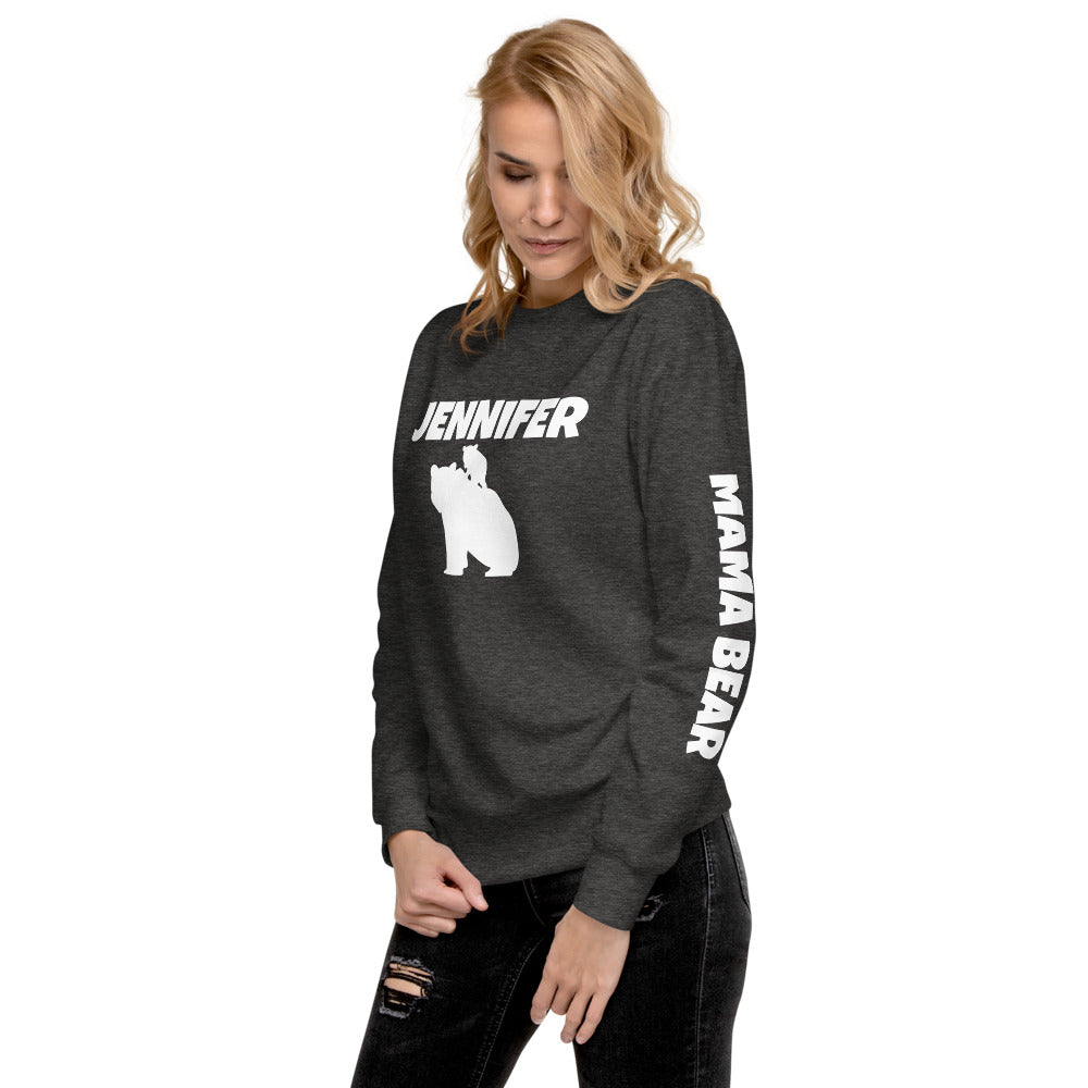 Custom Name Bold Mama Bear Personalized Unisex Fleece Pullover | Cotton Heritage M2480 TeeSpect
