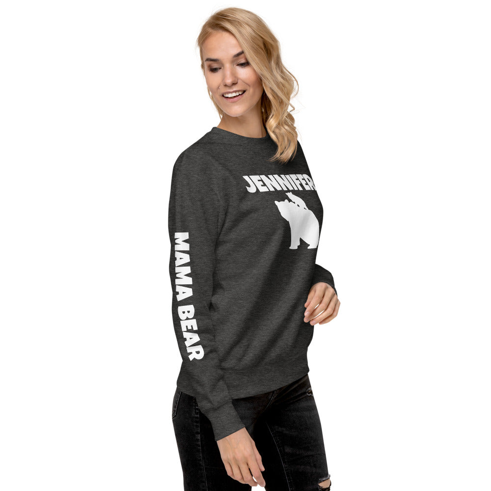 Custom Name Bold Mama Bear Personalized Unisex Fleece Pullover | Cotton Heritage M2480 TeeSpect