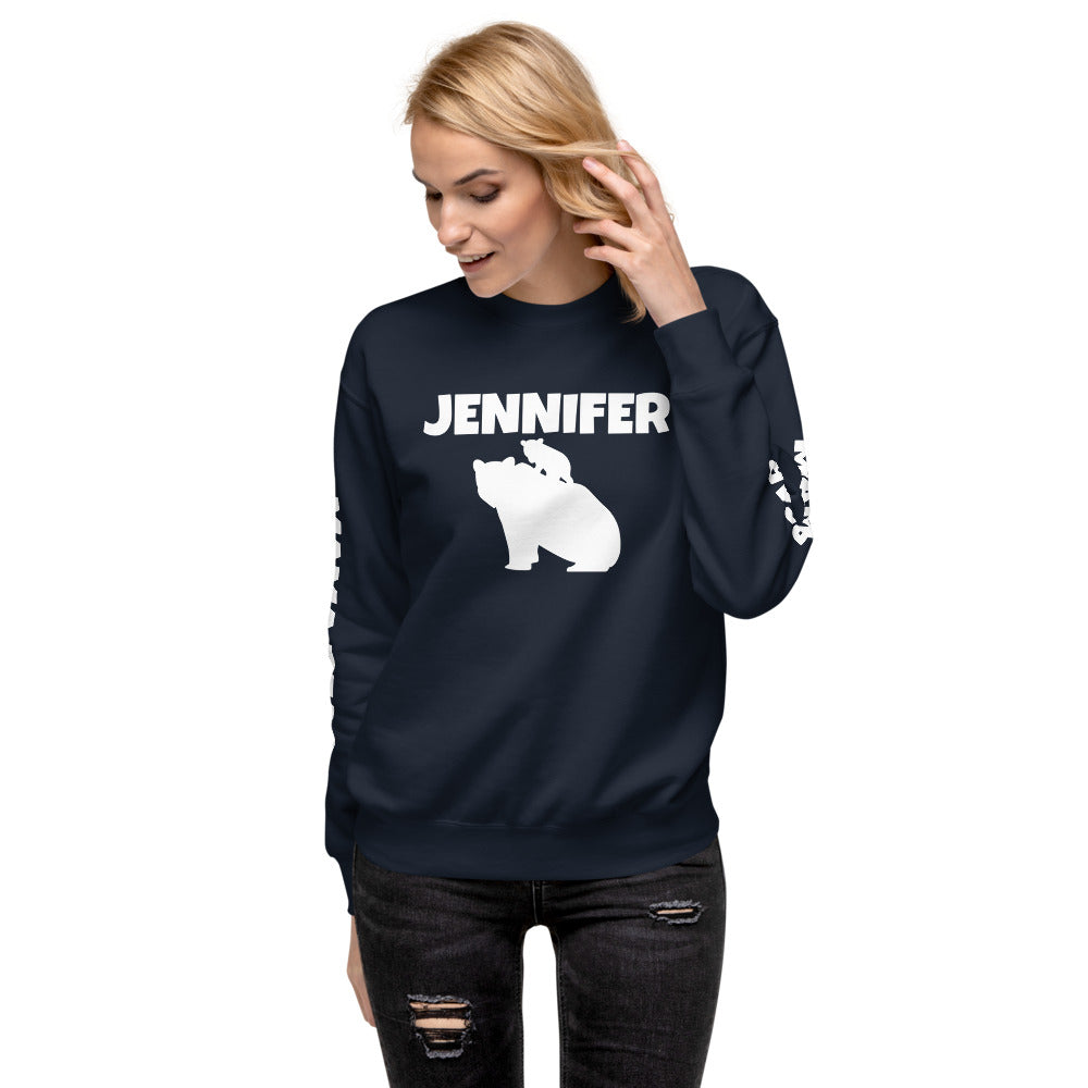 Custom Name Bold Mama Bear Personalized Unisex Fleece Pullover | Cotton Heritage M2480 TeeSpect