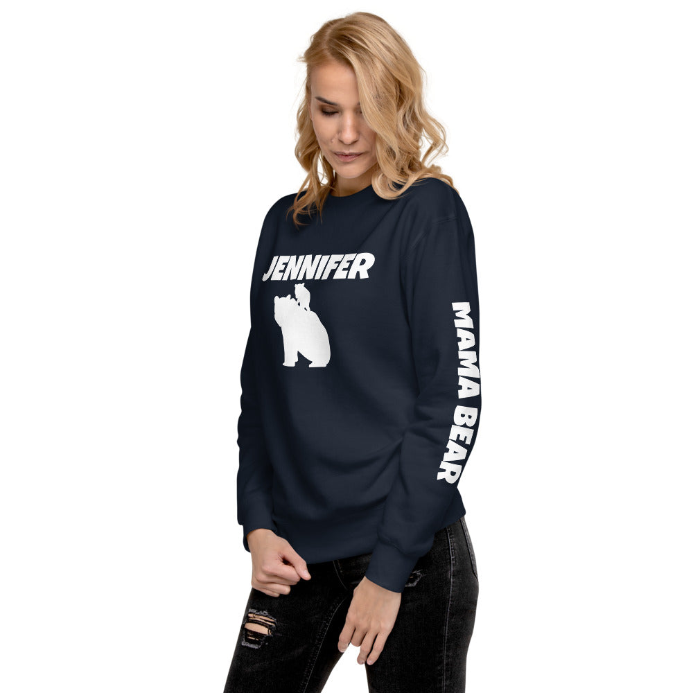 Custom Name Bold Mama Bear Personalized Unisex Fleece Pullover | Cotton Heritage M2480 TeeSpect
