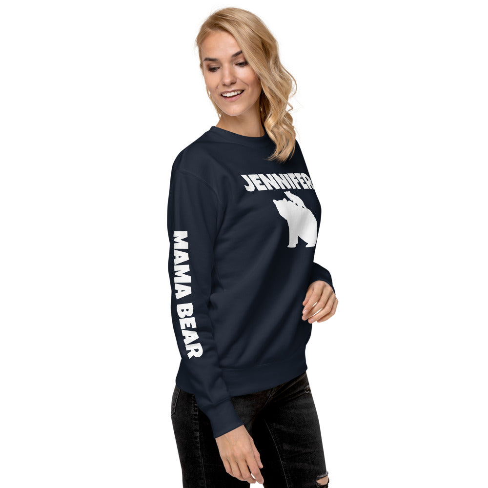 Custom Name Bold Mama Bear Personalized Unisex Fleece Pullover | Cotton Heritage M2480 TeeSpect
