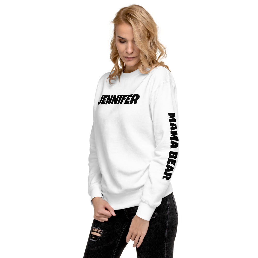 Custom Name Bold Mama Bear Personalized Unisex Fleece Pullover | Cotton Heritage M2480 TeeSpect