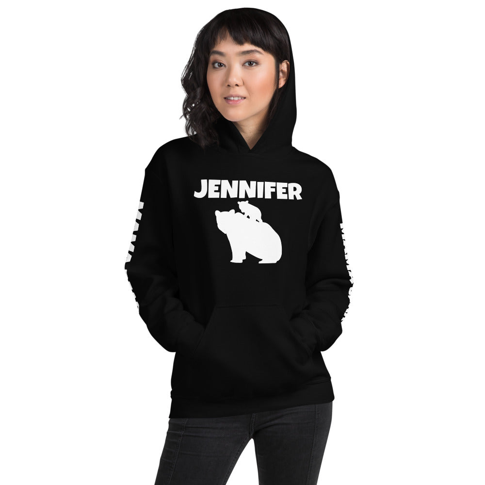 Custom Name Bold Mama Bear Personalized Unisex Heavy Blend Hoodie | Gildan 18500 TeeSpect