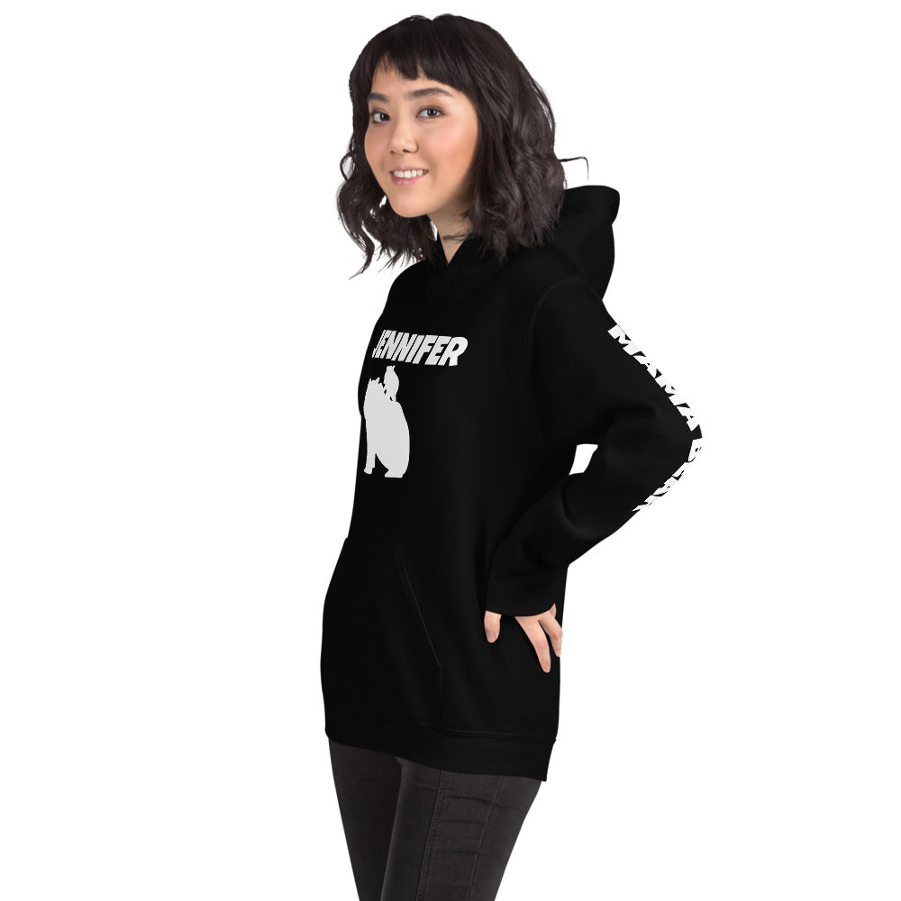 Custom Name Bold Mama Bear Personalized Unisex Heavy Blend Hoodie | Gildan 18500 TeeSpect