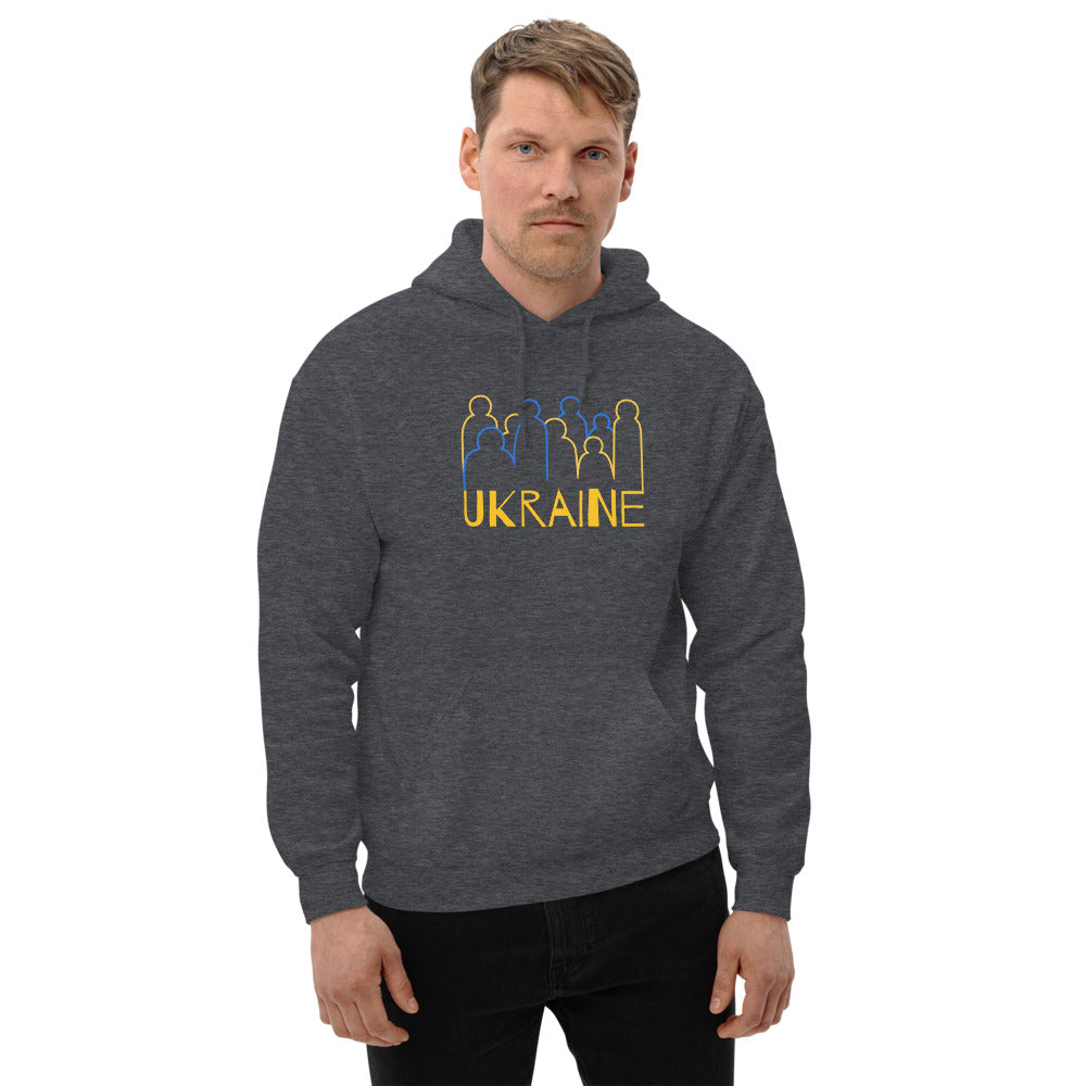 Ukraine Crowd Unisex Heavy Blend Hoodie TeeSpect