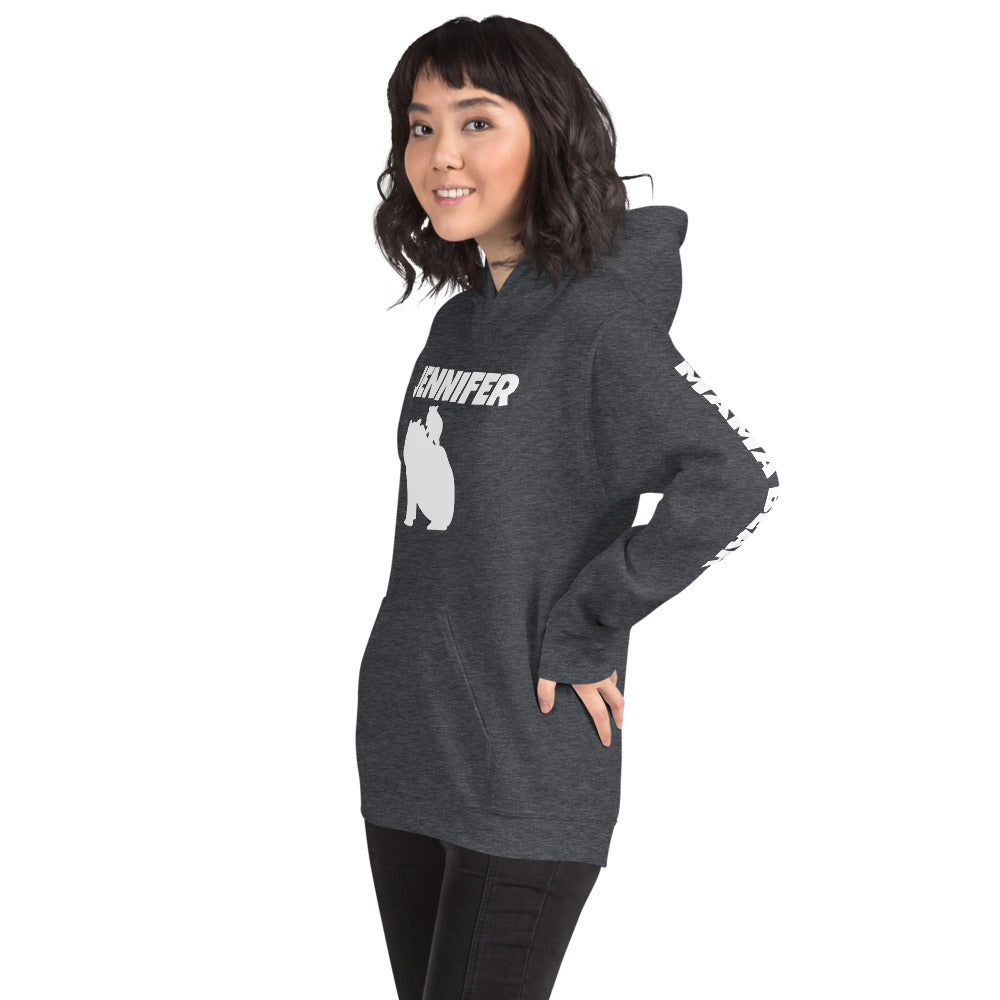 Custom Name Bold Mama Bear Personalized Unisex Heavy Blend Hoodie | Gildan 18500 TeeSpect