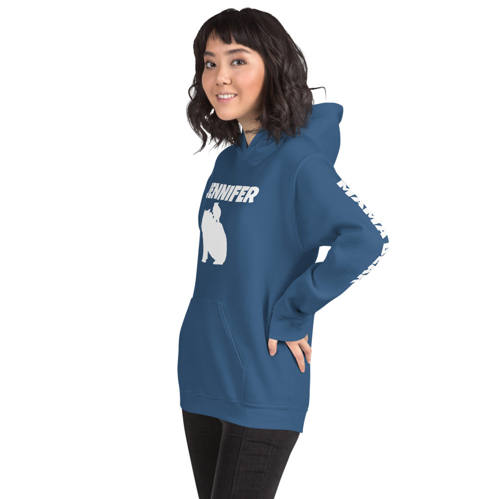 Custom Name Bold Mama Bear Personalized Unisex Heavy Blend Hoodie | Gildan 18500 TeeSpect