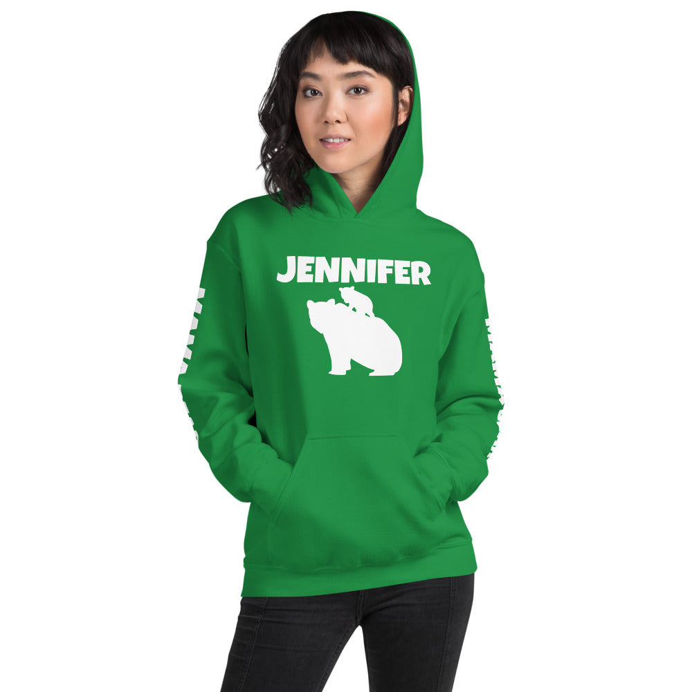 Custom Name Bold Mama Bear Personalized Unisex Heavy Blend Hoodie | Gildan 18500 TeeSpect
