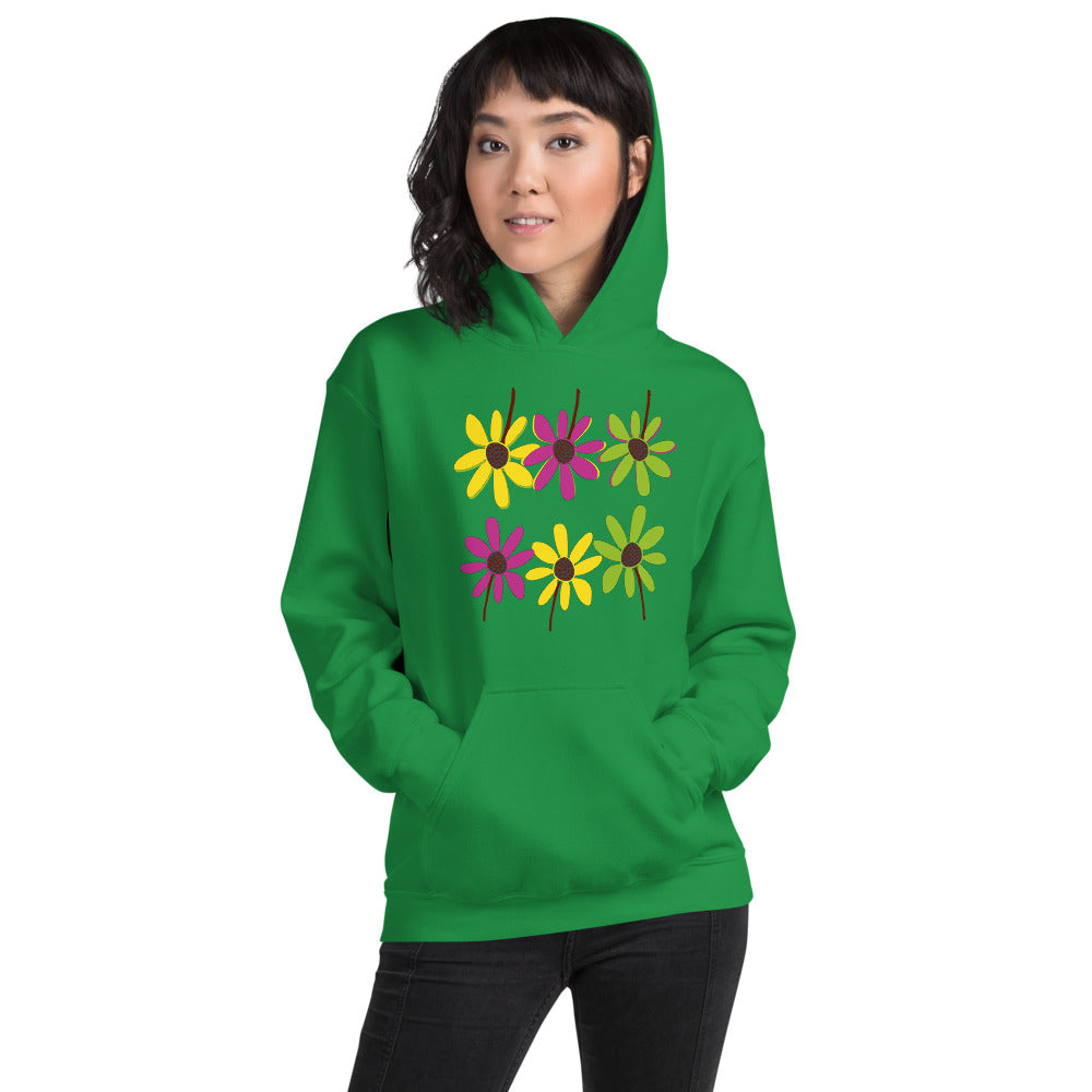 Colourful Hand Drawn Flower Petals Unisex Heavy Blend Hoodie Sweatshirt TeeSpect