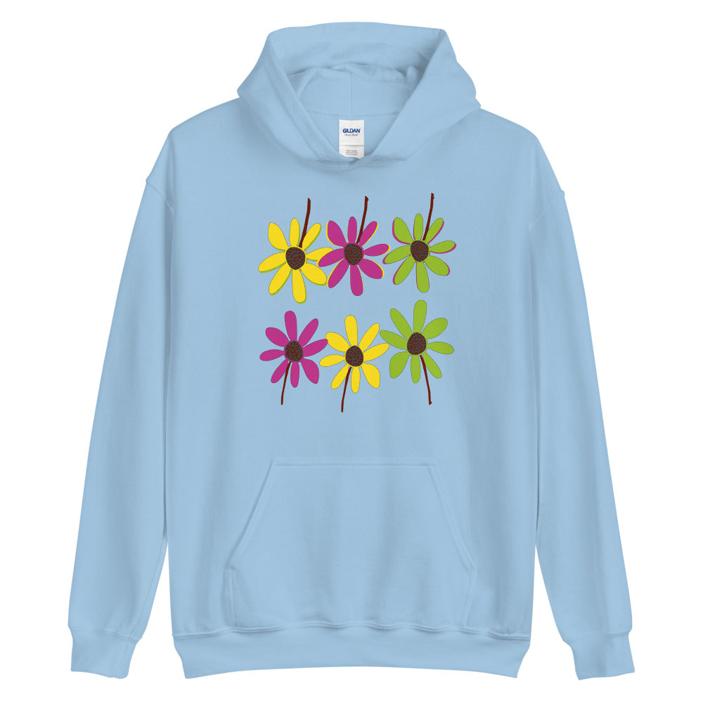 Colourful Hand Drawn Flower Petals Unisex Heavy Blend Hoodie Sweatshirt TeeSpect