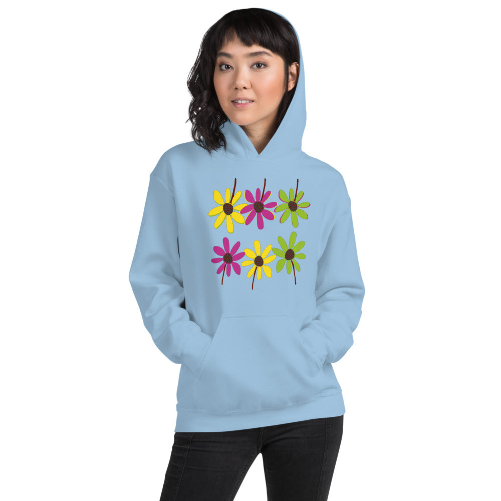 Colourful Hand Drawn Flower Petals Unisex Heavy Blend Hoodie Sweatshirt TeeSpect