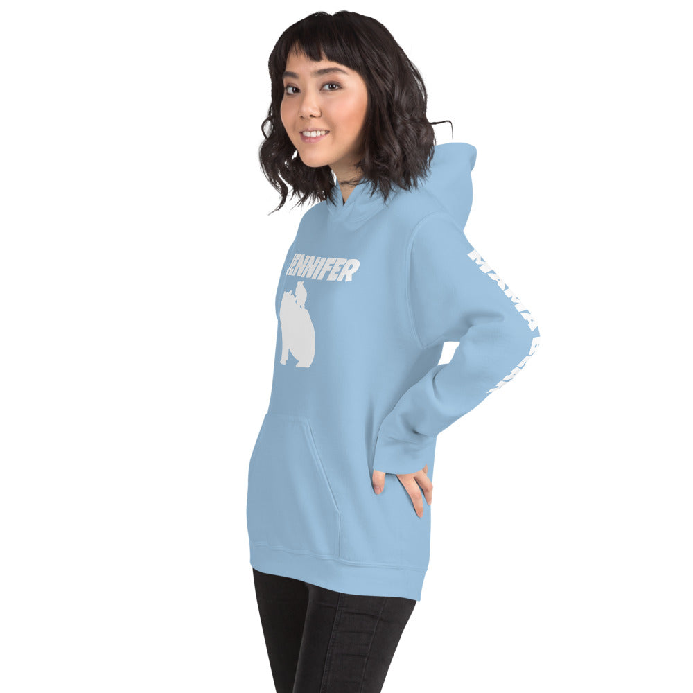 Custom Name Bold Mama Bear Personalized Unisex Heavy Blend Hoodie | Gildan 18500 TeeSpect
