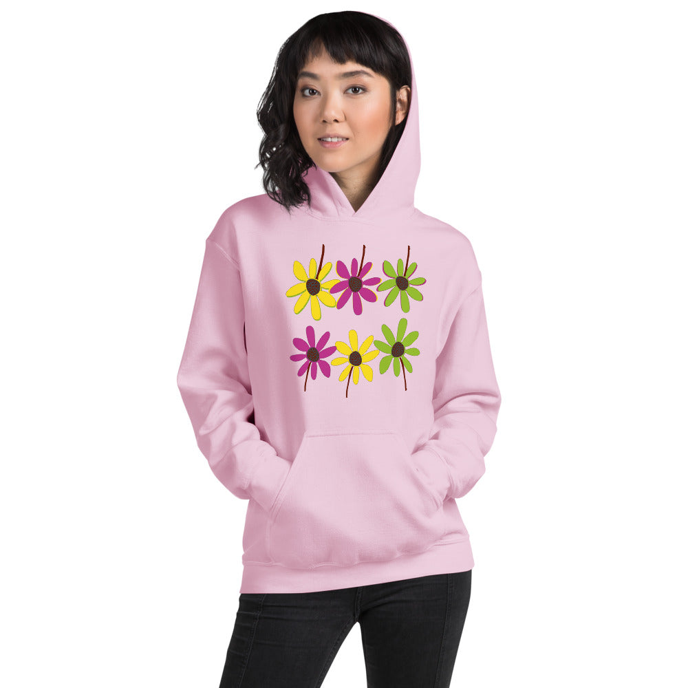 Colourful Hand Drawn Flower Petals Unisex Heavy Blend Hoodie Sweatshirt TeeSpect