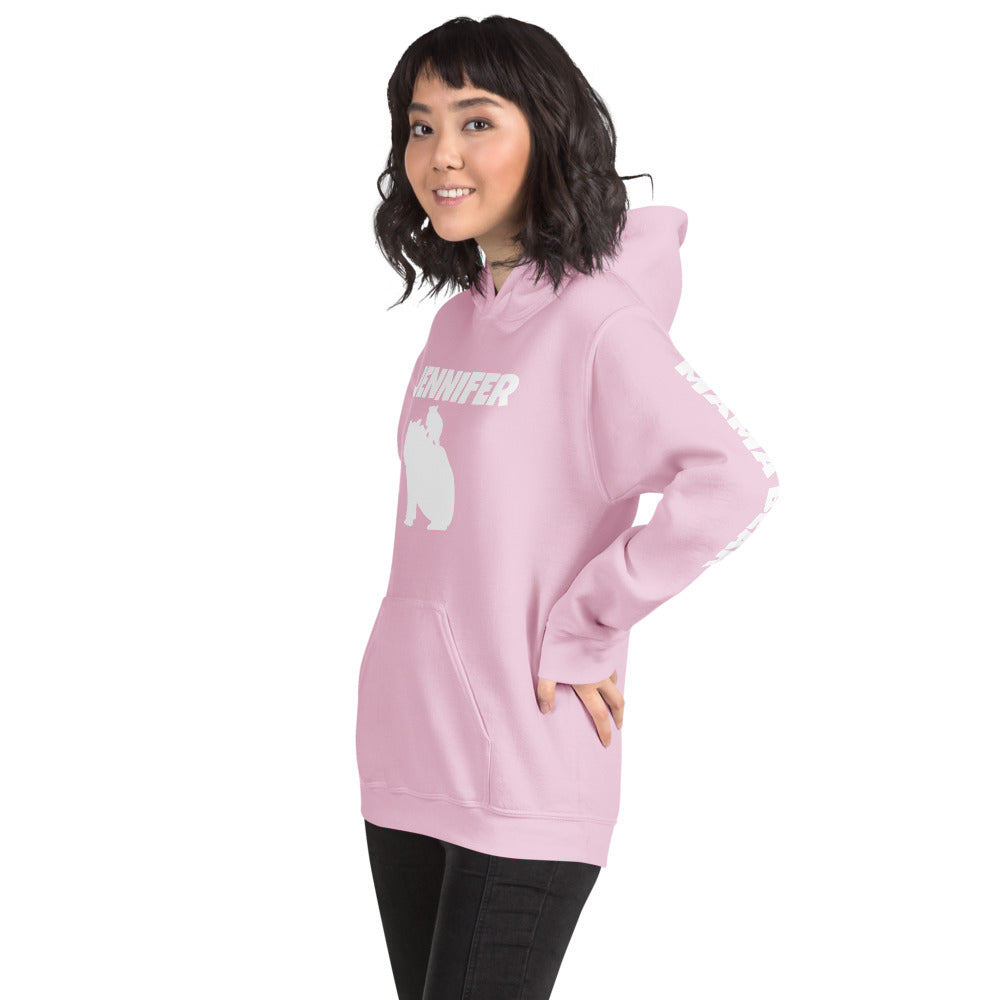 Custom Name Bold Mama Bear Personalized Unisex Heavy Blend Hoodie | Gildan 18500 TeeSpect