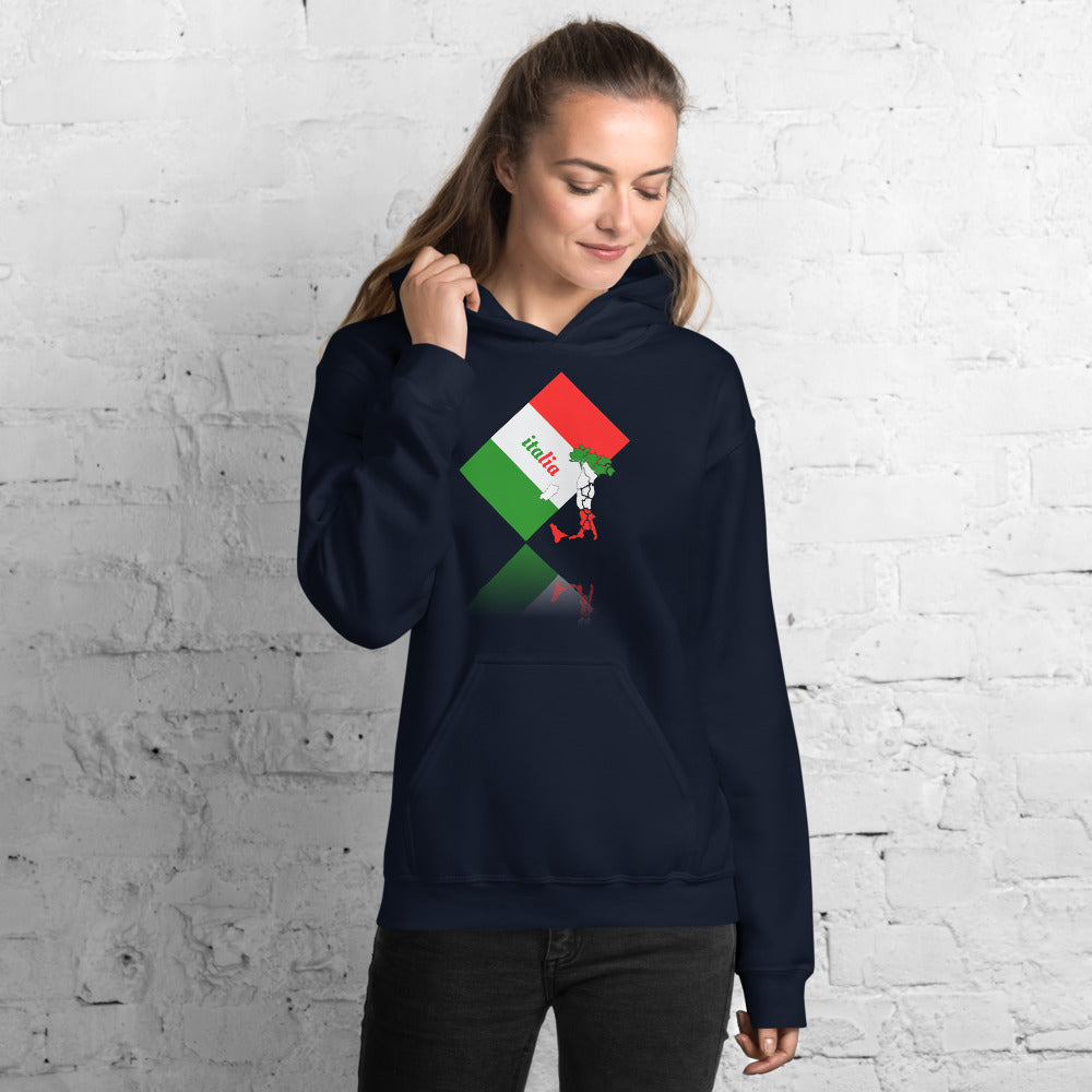Elegant Italia - Italy Flag And Map Unisex Soft Feel Heavy Blend Hoodie TeeSpect