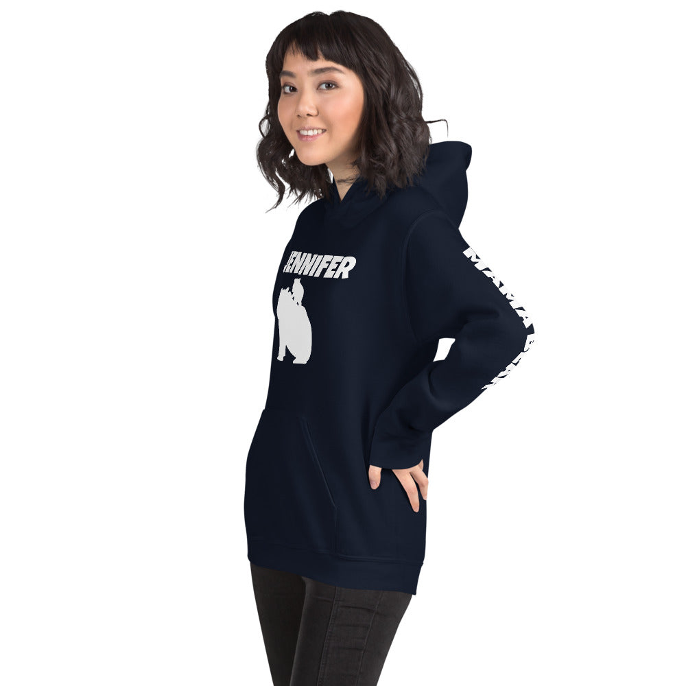 Custom Name Bold Mama Bear Personalized Unisex Heavy Blend Hoodie | Gildan 18500 TeeSpect