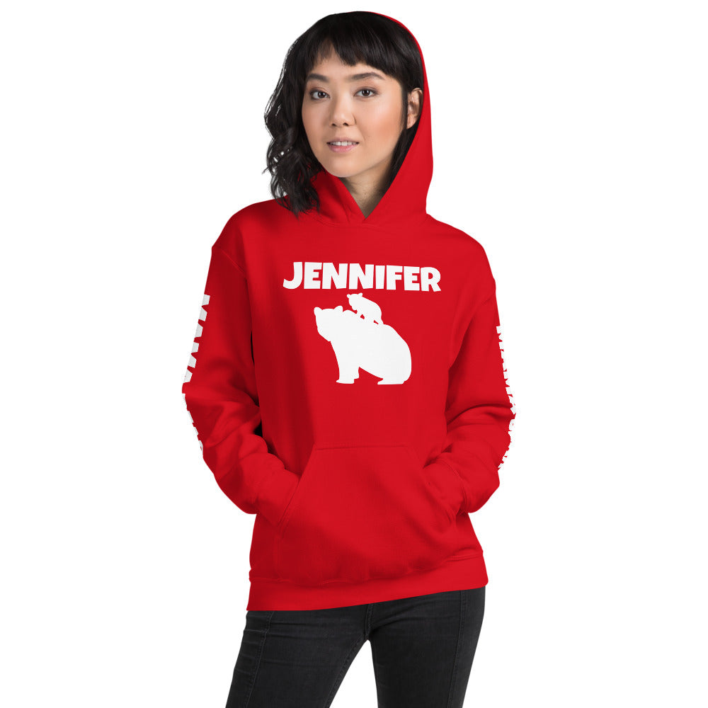 Custom Name Bold Mama Bear Personalized Unisex Heavy Blend Hoodie | Gildan 18500 TeeSpect
