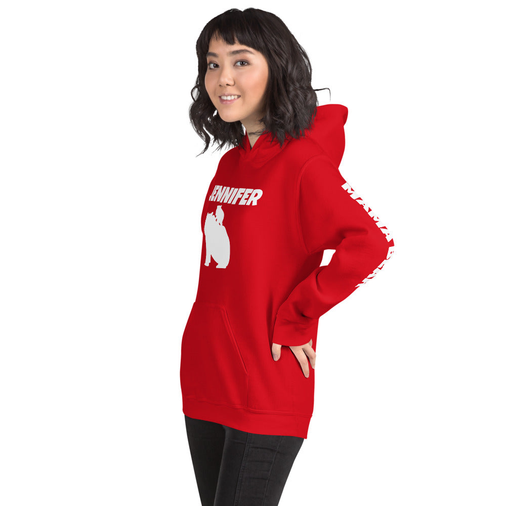 Custom Name Bold Mama Bear Personalized Unisex Heavy Blend Hoodie | Gildan 18500 TeeSpect