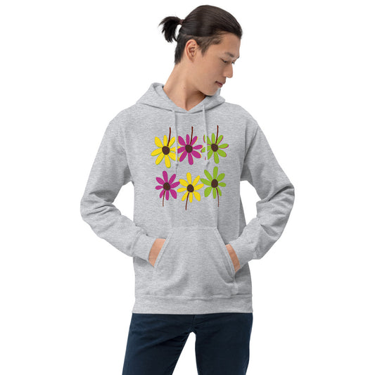 Colourful Hand Drawn Flower Petals Unisex Heavy Blend Hoodie Sweatshirt TeeSpect
