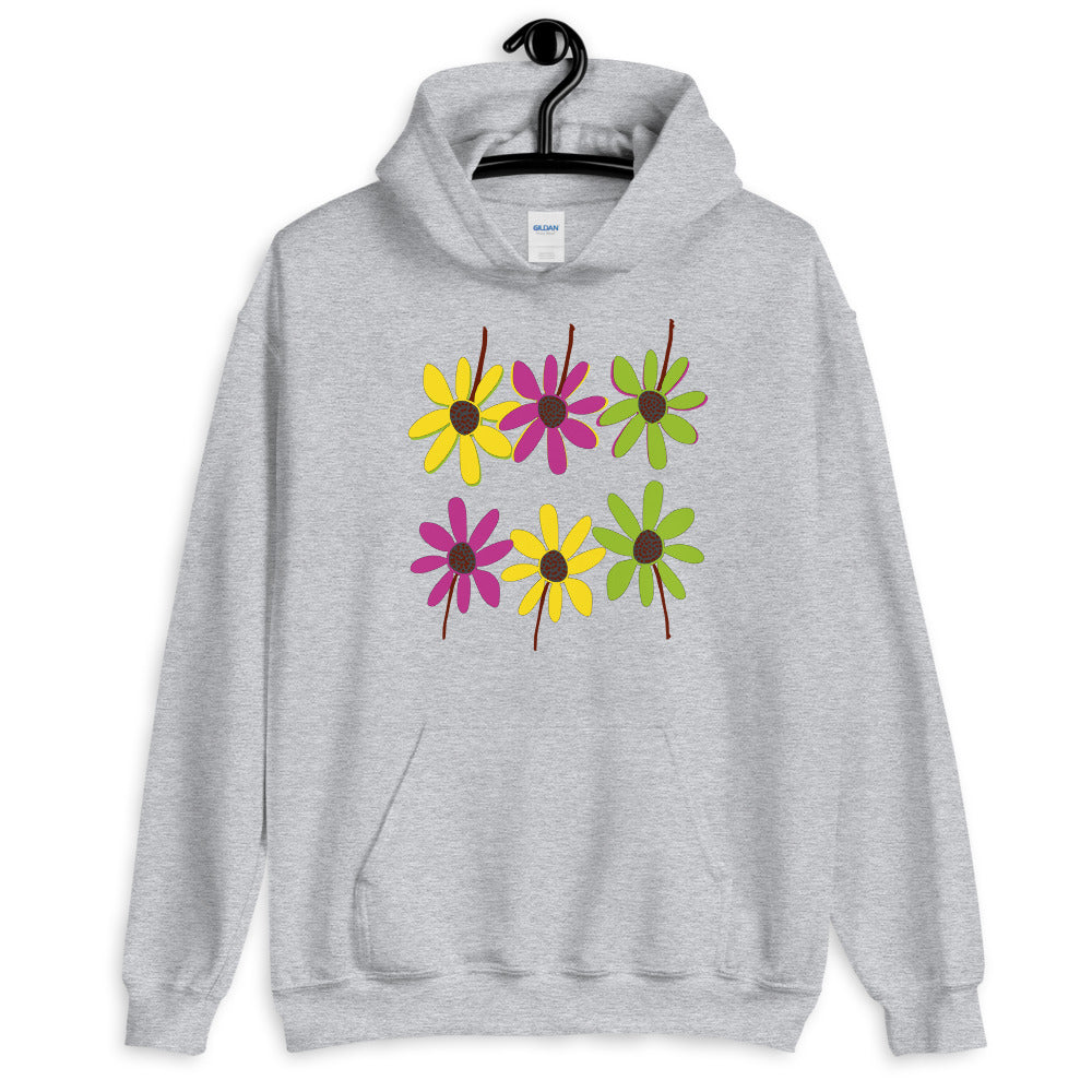 Colourful Hand Drawn Flower Petals Unisex Heavy Blend Hoodie Sweatshirt TeeSpect