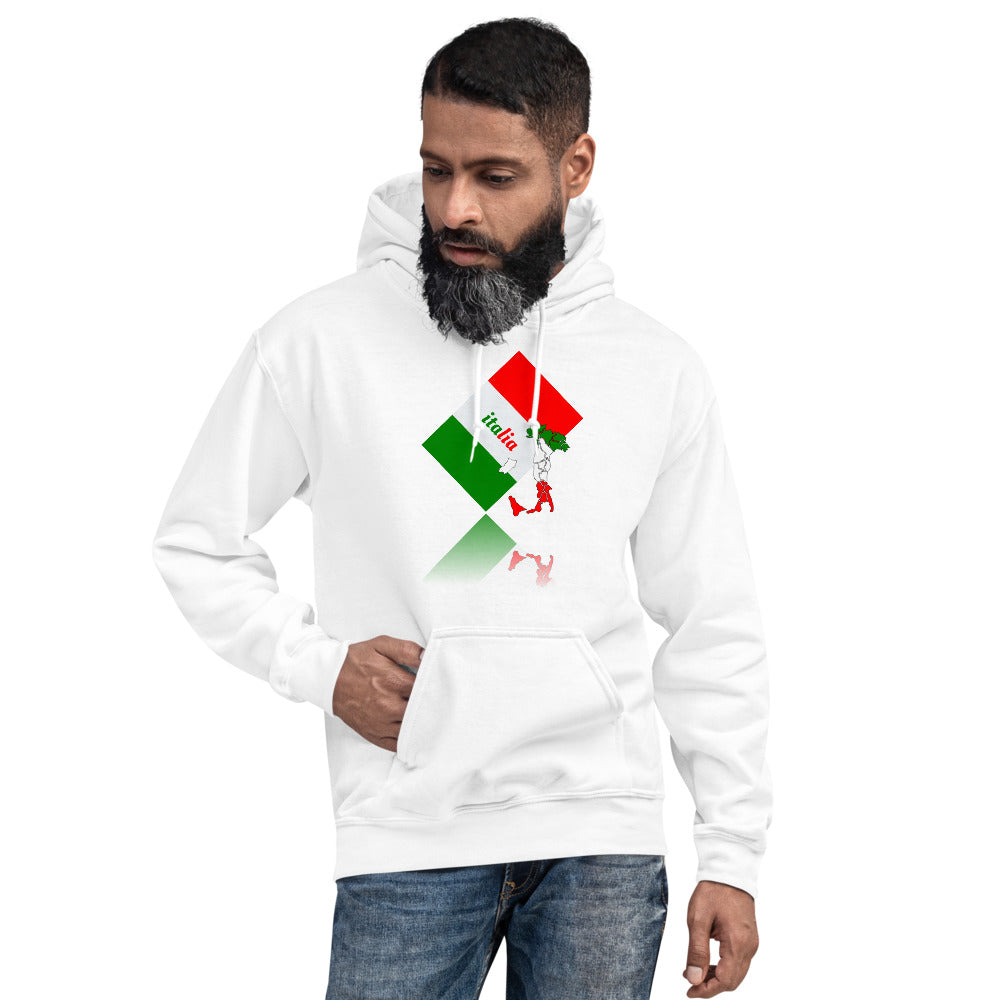 Elegant Italia - Italy Flag And Map Unisex Soft Feel Heavy Blend Hoodie TeeSpect