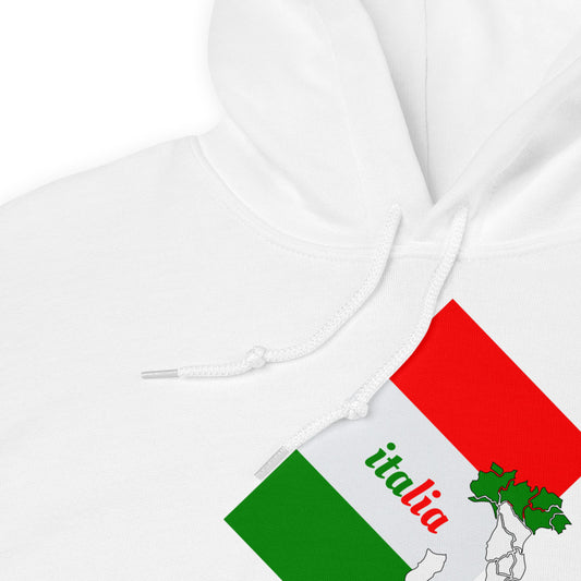 Elegant Italia - Italy Flag And Map Unisex Soft Feel Heavy Blend Hoodie TeeSpect