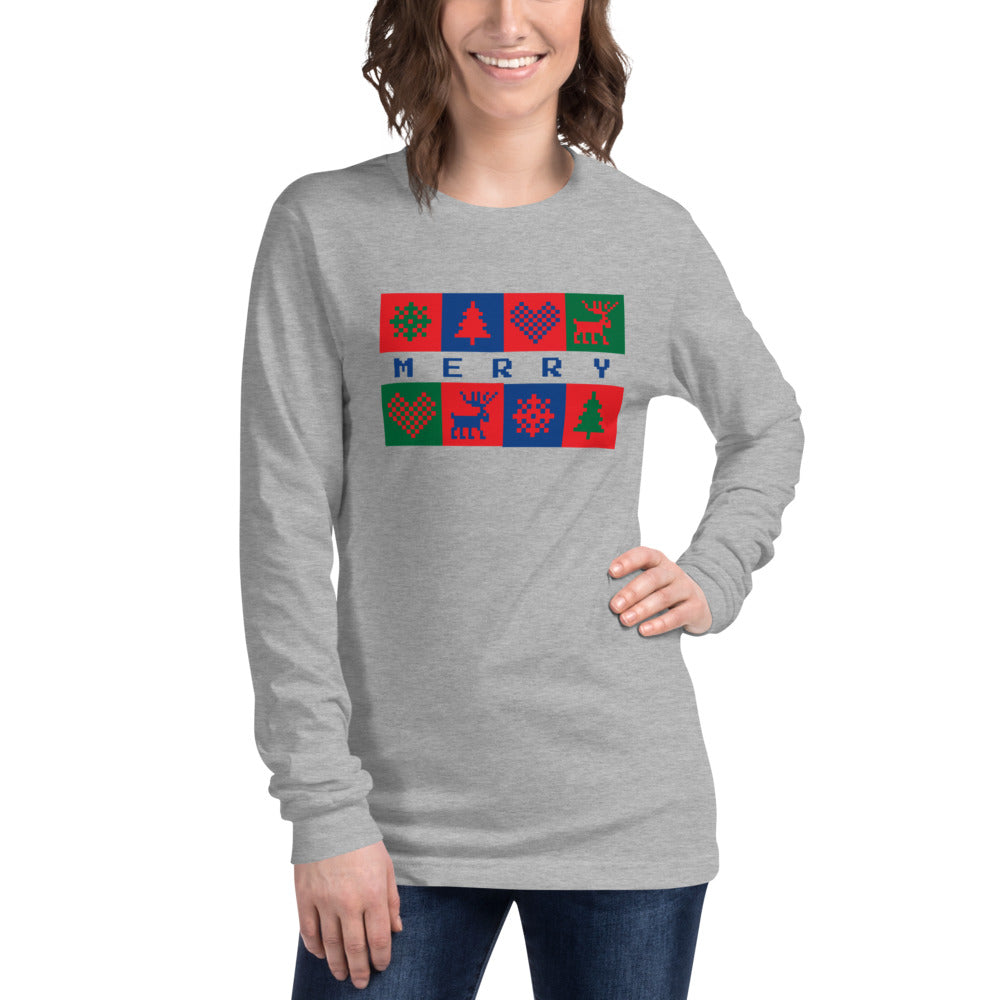 Merry Box Unisex Long Sleeve Tee - Bella + Canvas 3501 TeeSpect