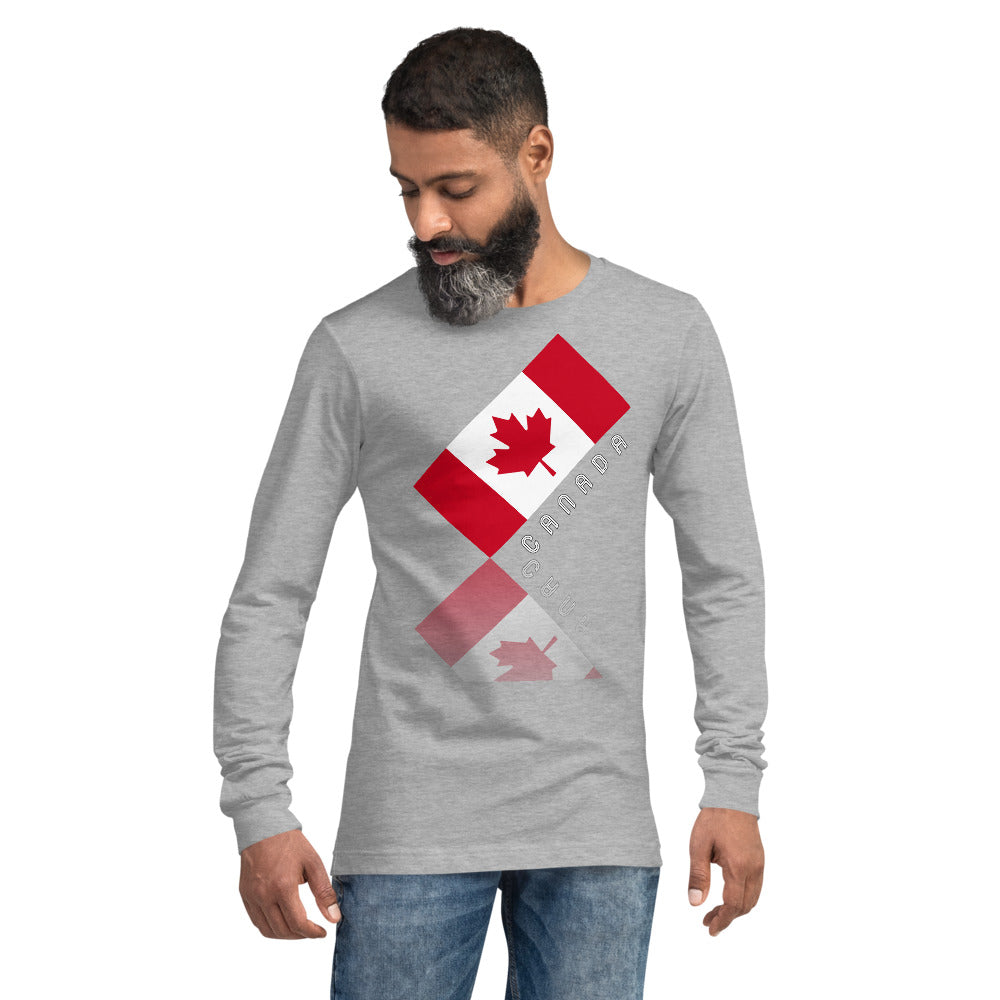 Elegant Maple Leaf Canada Unisex Long Sleeve Tee TeeSpect