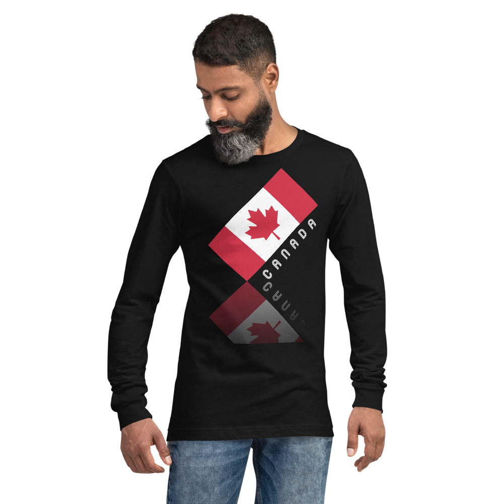 Elegant Maple Leaf Canada Unisex Long Sleeve Tee TeeSpect