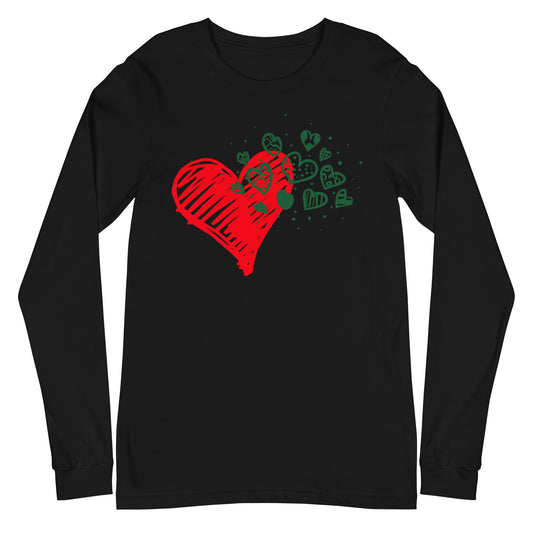 Sweetheart Hearts Unisex Long Sleeve Tee TeeSpect
