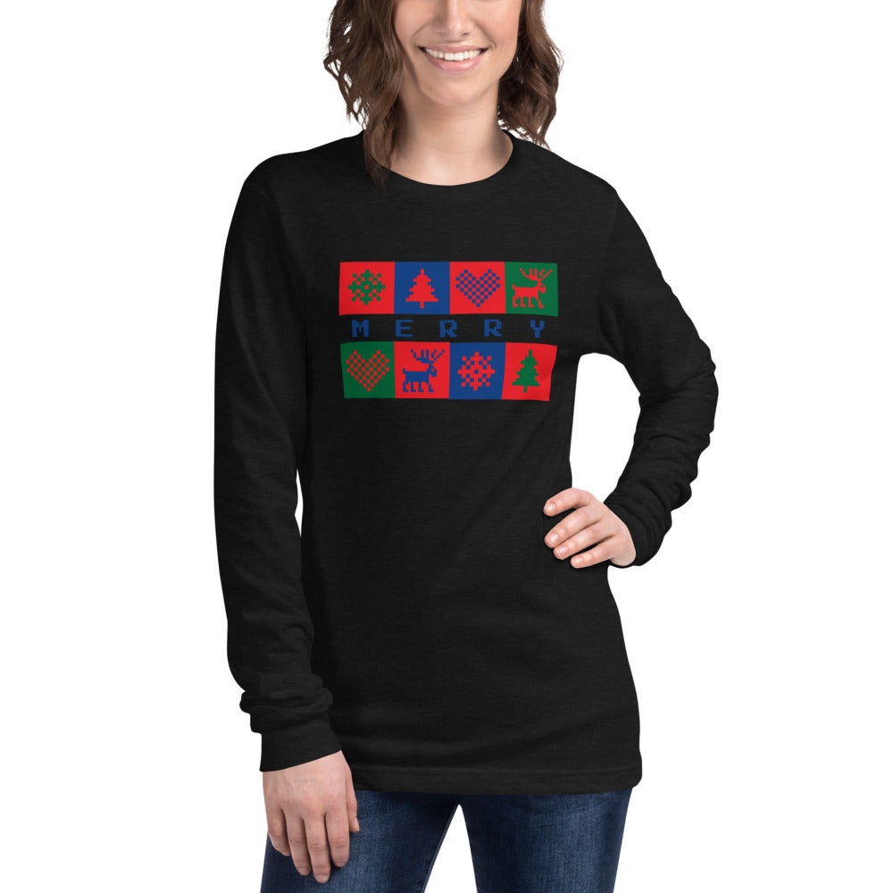 Merry Box Unisex Long Sleeve Tee - Bella + Canvas 3501 TeeSpect