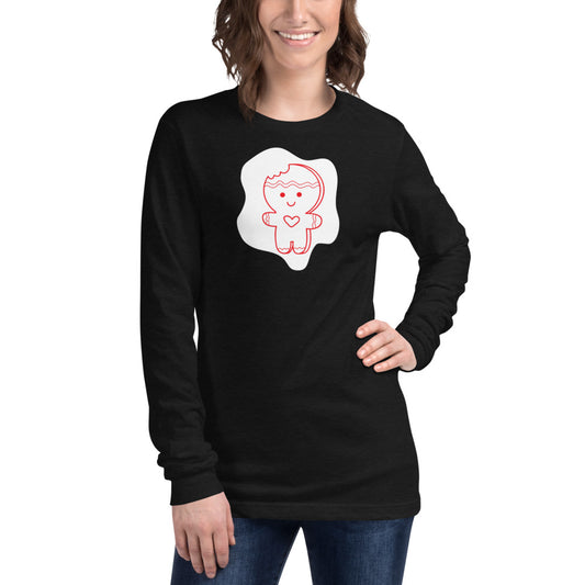 Gingerbread Man Bite Me Unisex Long Sleeve Tee TeeSpect