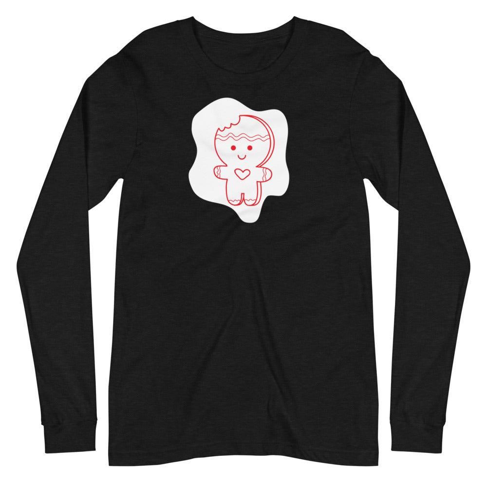 Gingerbread Man Bite Me Unisex Long Sleeve Tee TeeSpect