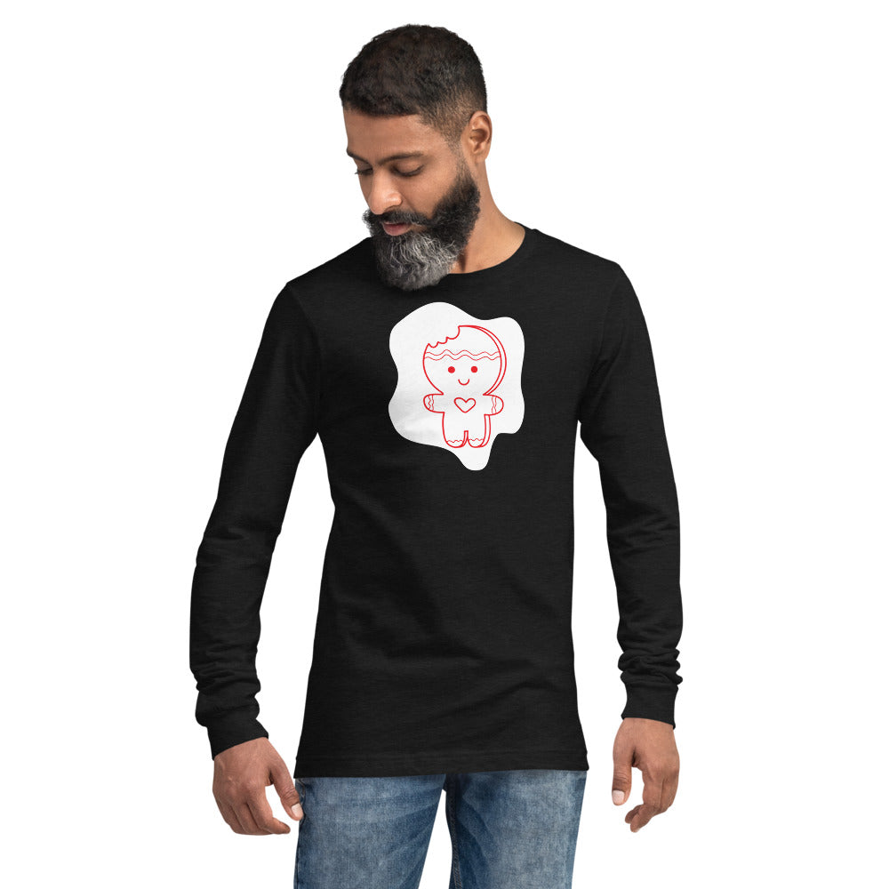 Gingerbread Man Bite Me Unisex Long Sleeve Tee TeeSpect
