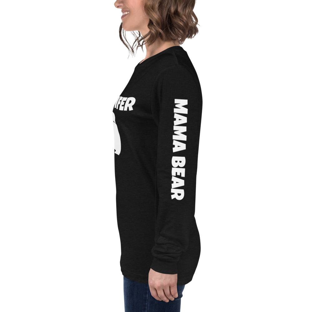 Custom Name Bold Mama Bear Personalized Unisex Long Sleeve Tee - Bella + Canvas 3501 TeeSpect