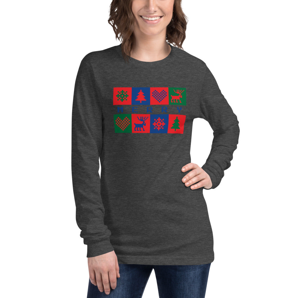 Merry Box Unisex Long Sleeve Tee - Bella + Canvas 3501 TeeSpect