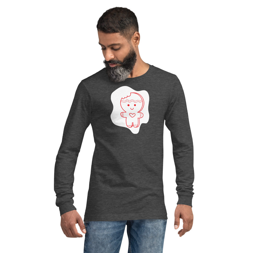 Gingerbread Man Bite Me Unisex Long Sleeve Tee TeeSpect